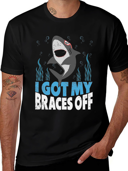 I Got My Braces Off Shark Graphic T-Shirt