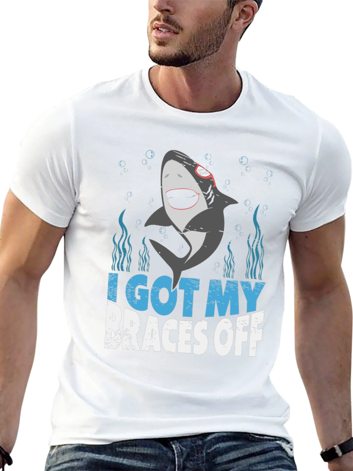 I Got My Braces Off Shark Graphic T-Shirt