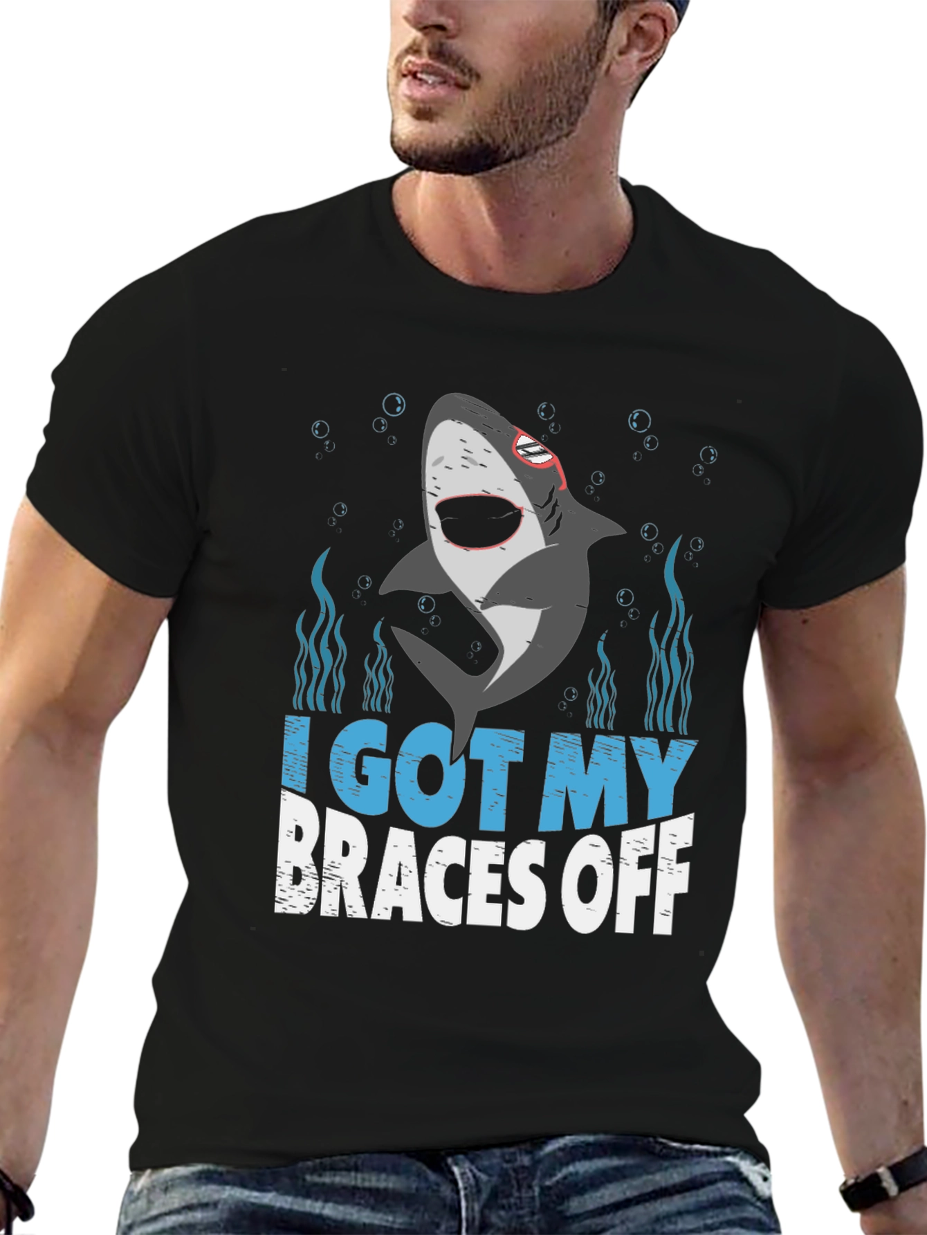 I Got My Braces Off Shark Graphic T-Shirt