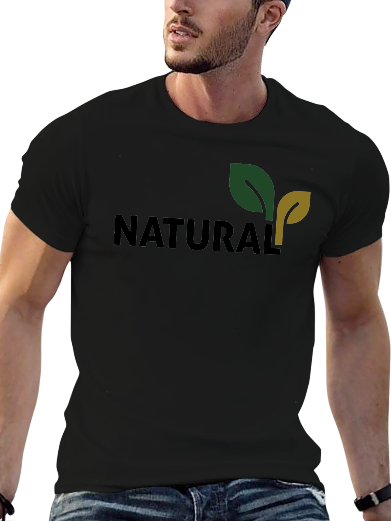 Natural Graphic Print Tee - Soft Cotton Comfort