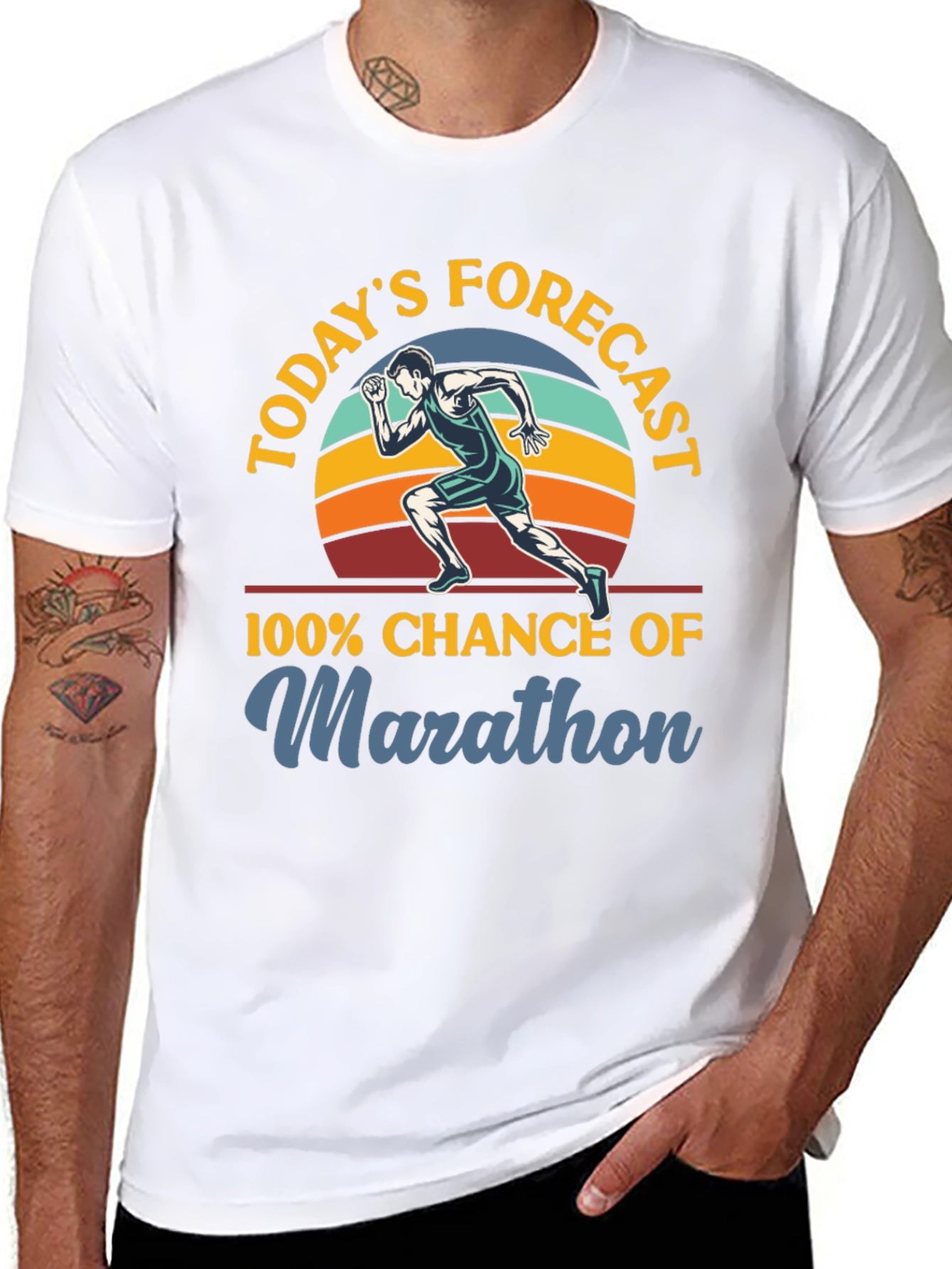 Marathon Forecast T-Shirt - Runners Apparel