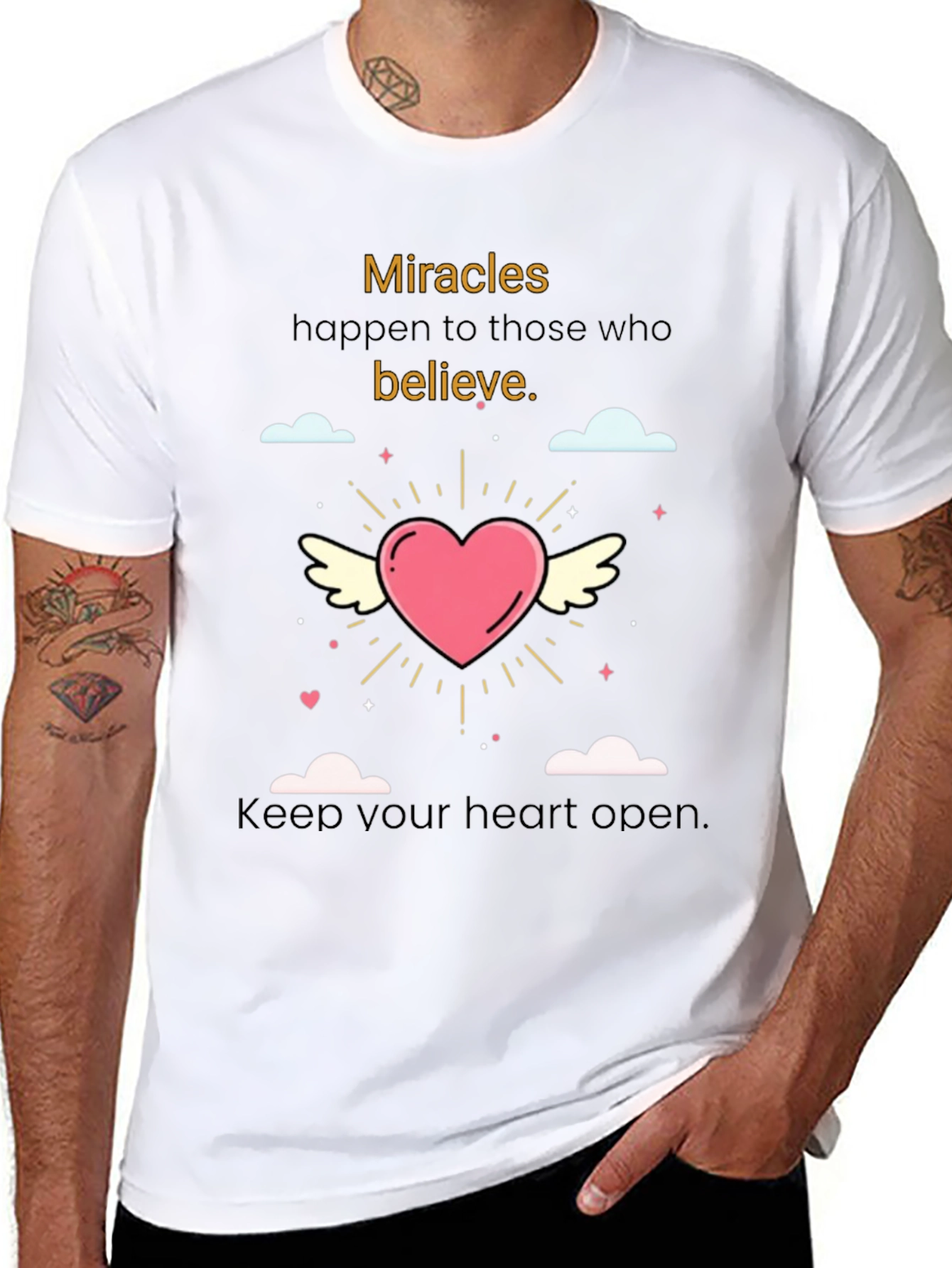 Believe in Miracles Black T-Shirt