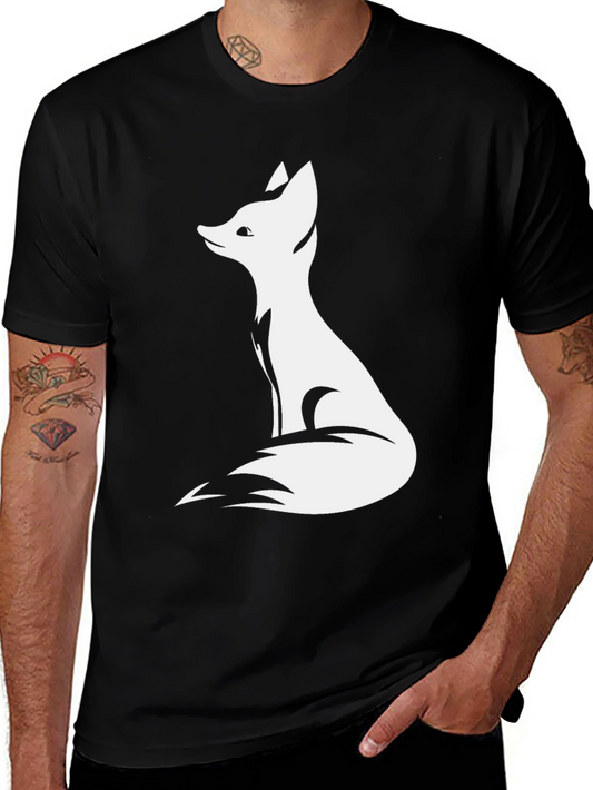 Fox Graphic Print Black T-Shirt