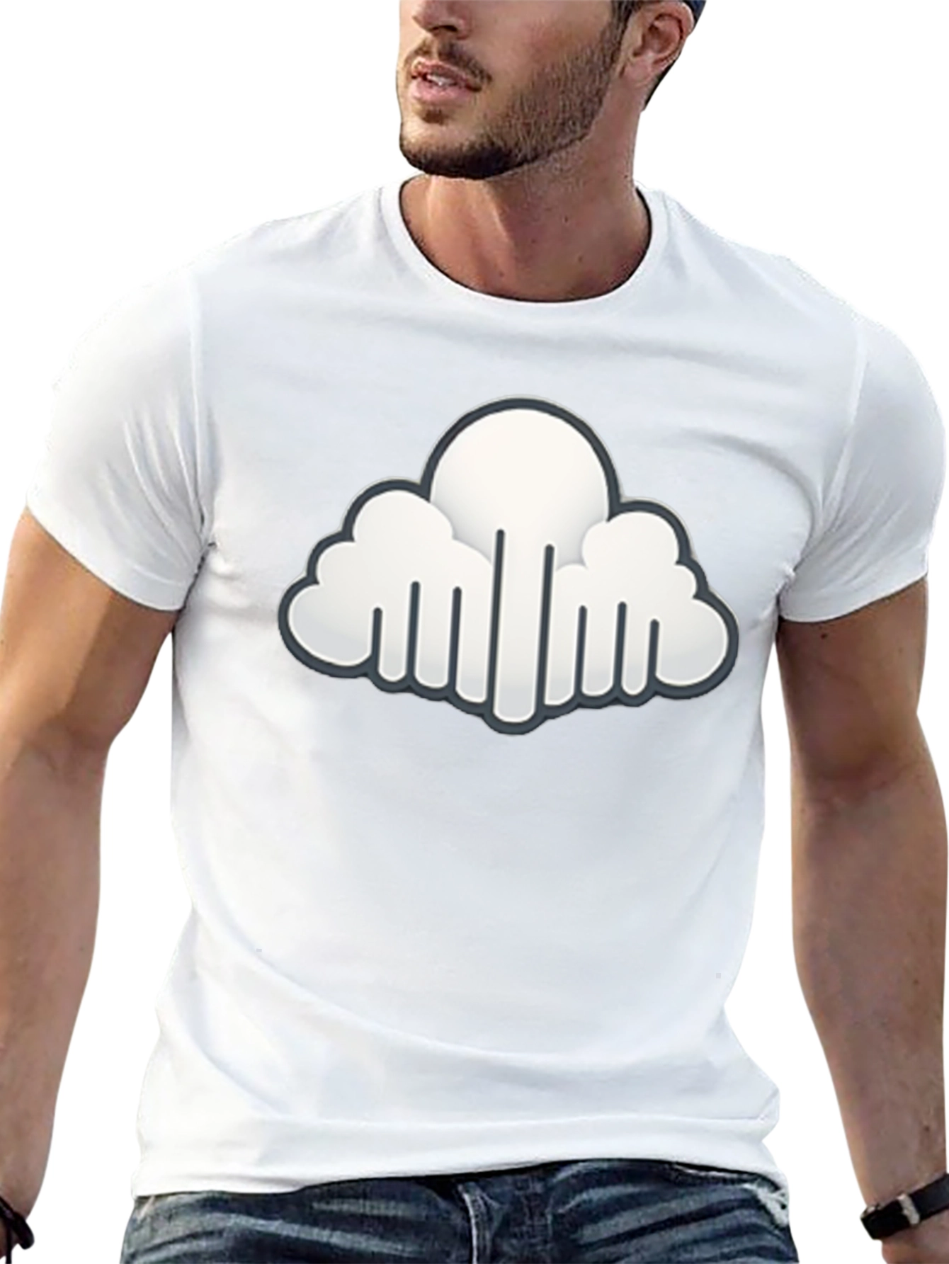 Cloud Graphic Black T-Shirt - Stylish & Unique