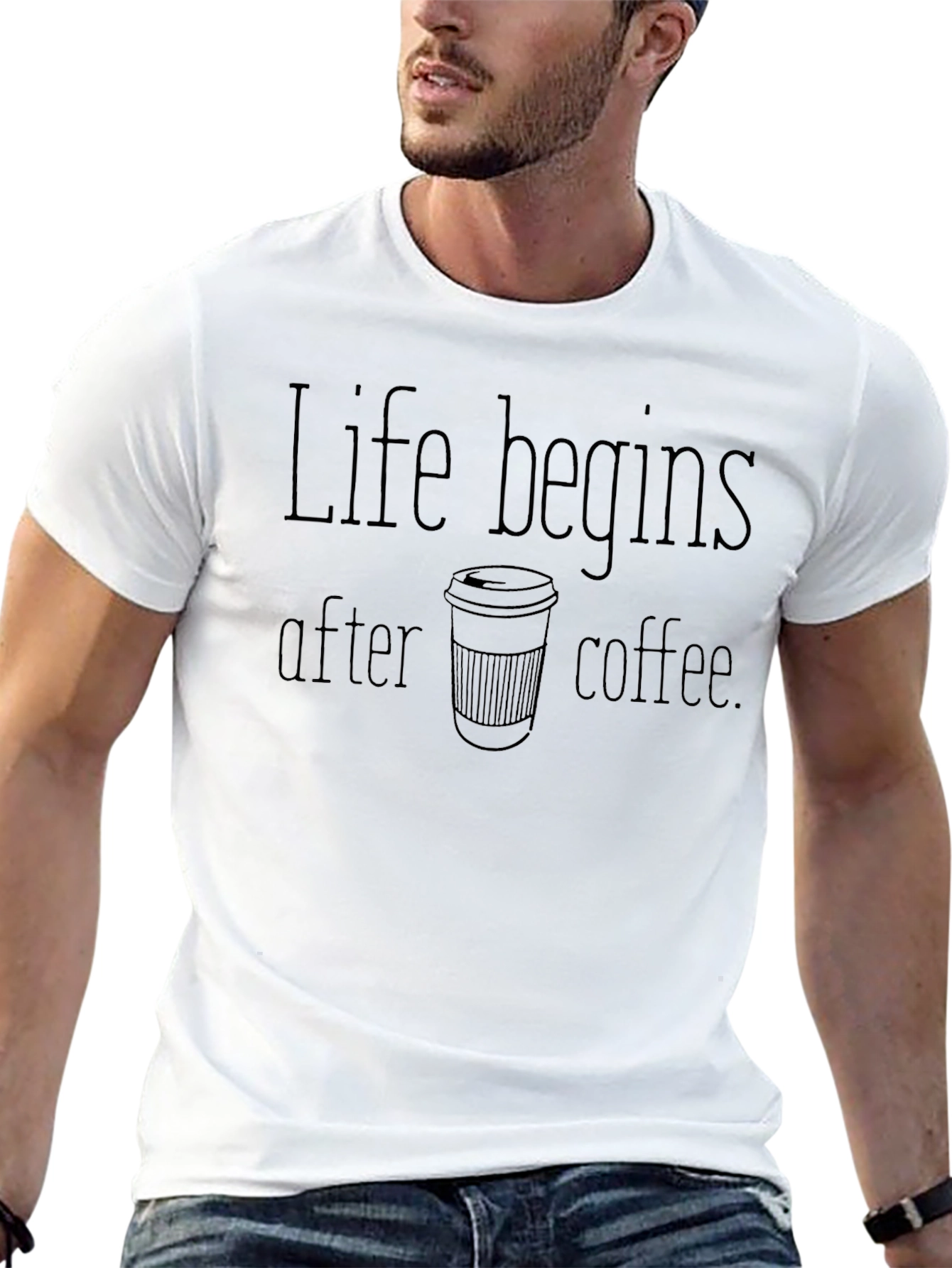 Life Begins After Coffee T-Shirt - Black