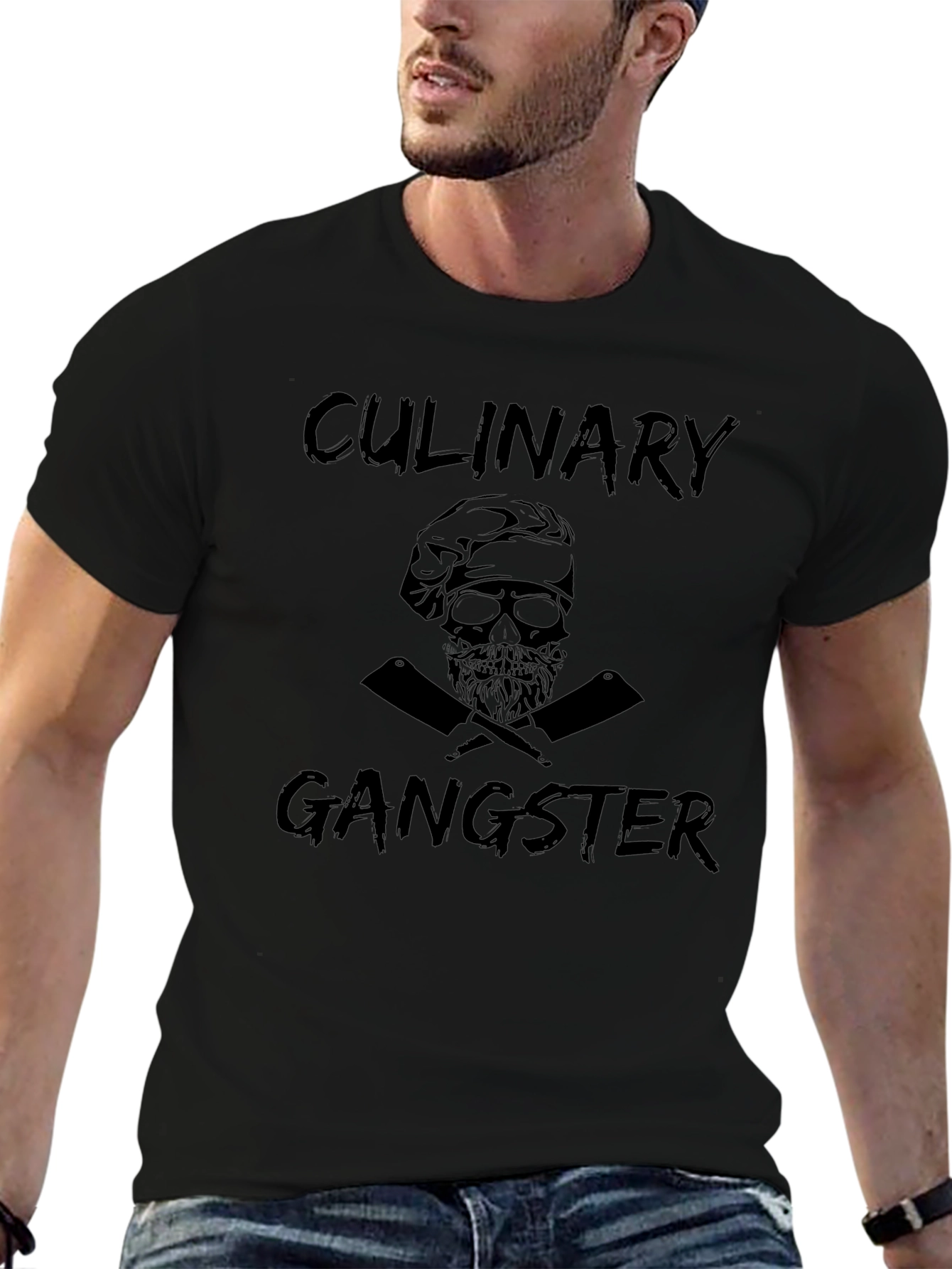 Culinary Gangster Black Graphic T-Shirt