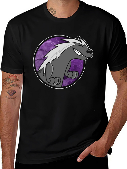 Cool Badger T-Shirt - Galaxy Design