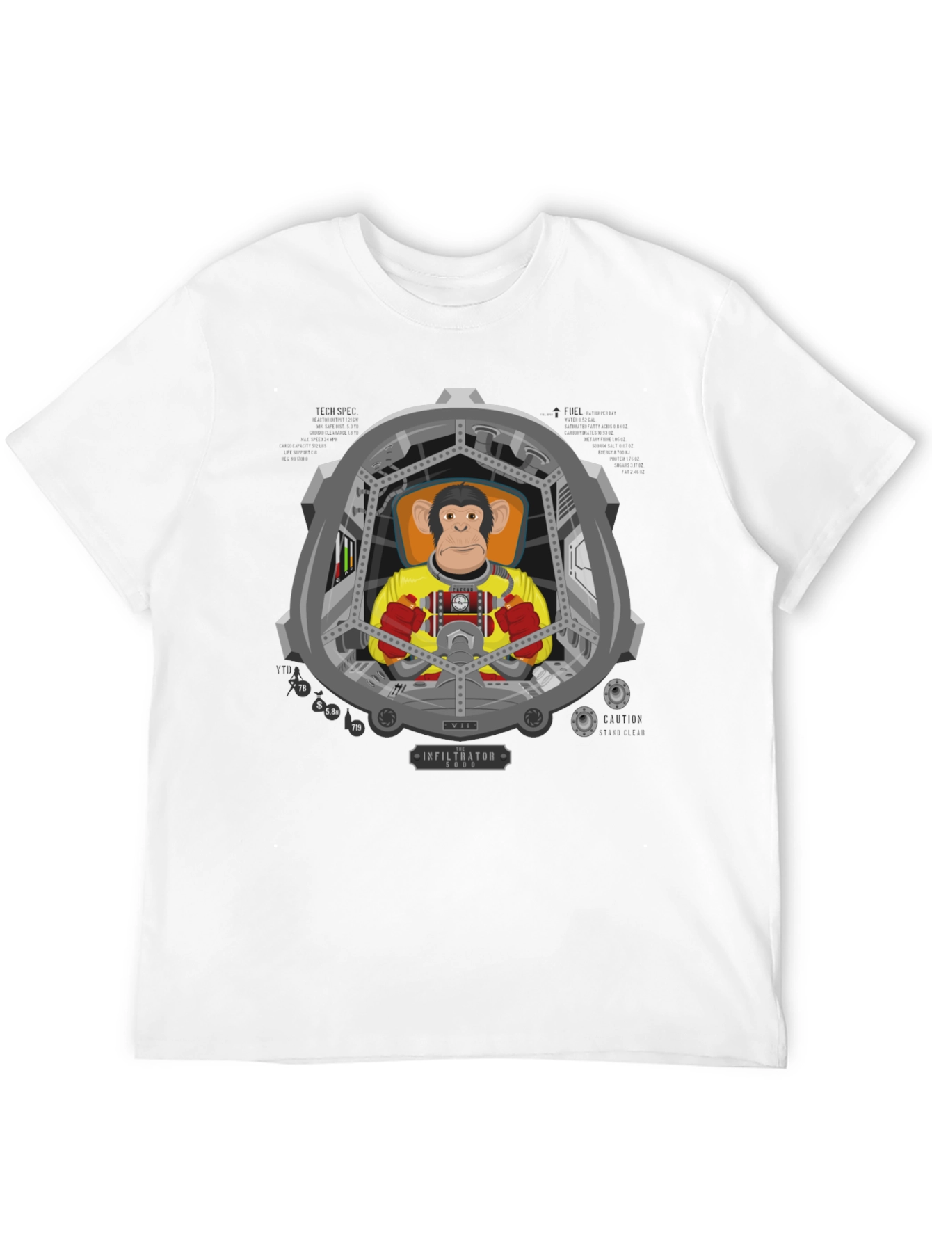 Ape Astronaut T-Shirt - Space Monkey Design