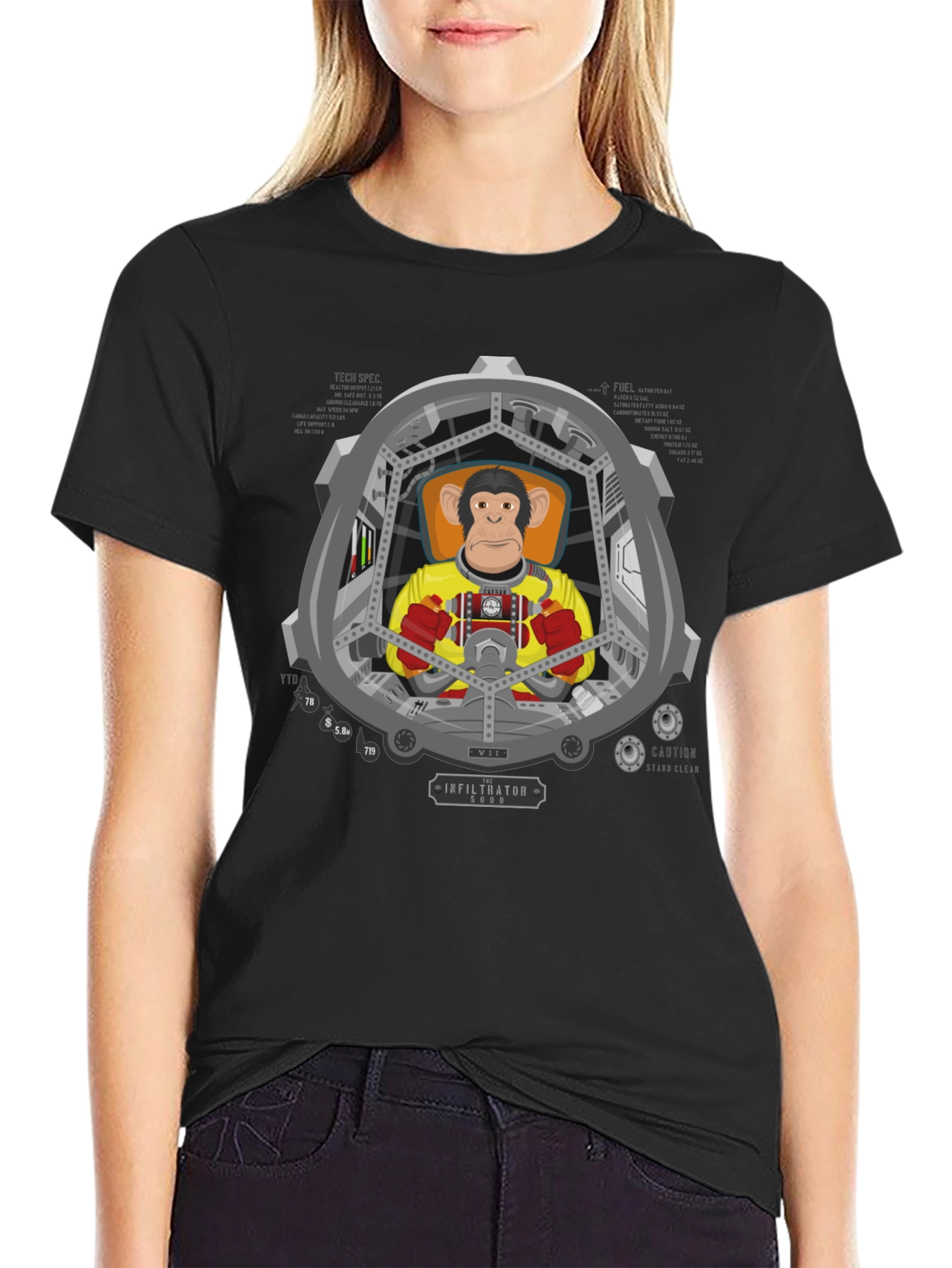 Ape Astronaut T-Shirt - Space Monkey Design