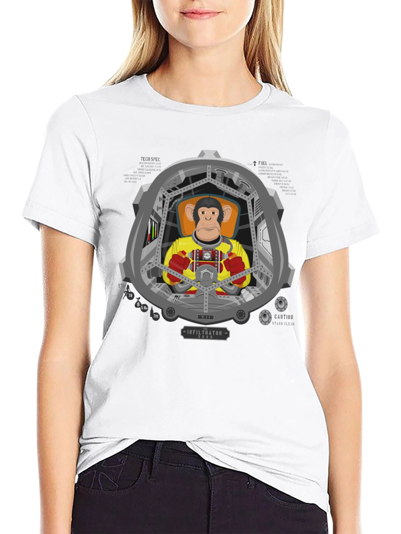 Ape Astronaut T-Shirt - Space Monkey Design