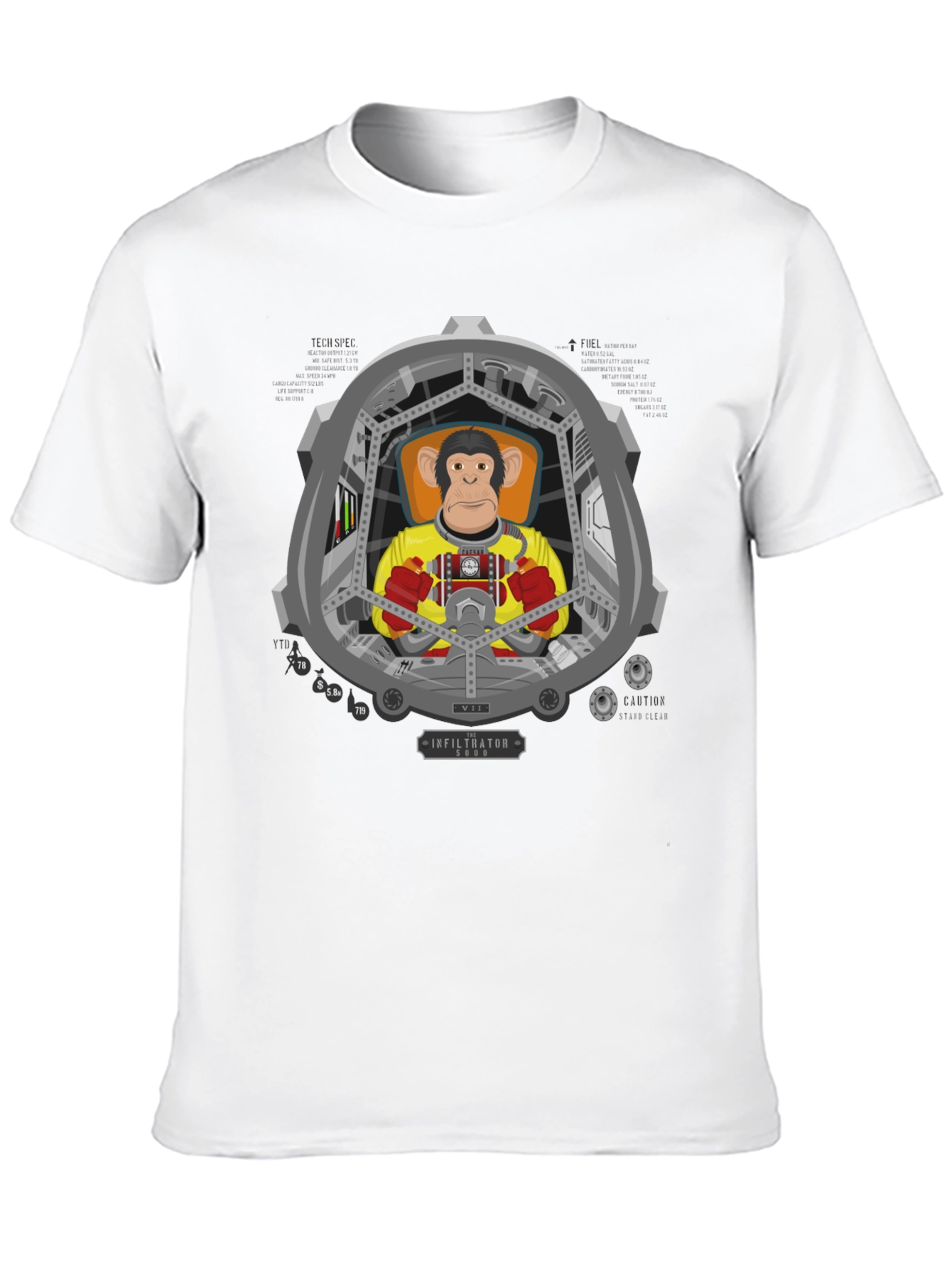 Ape Astronaut T-Shirt - Space Monkey Design