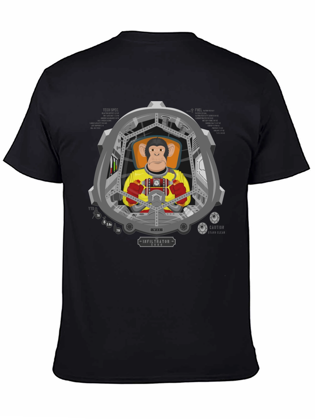 Ape Astronaut T-Shirt - Space Monkey Design