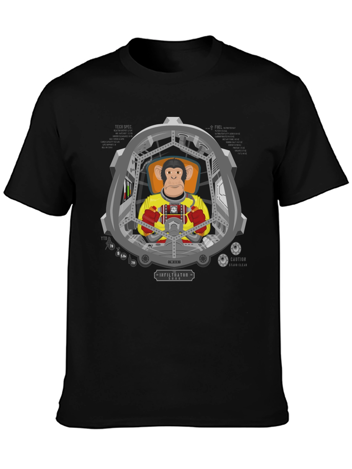 Ape Astronaut T-Shirt - Space Monkey Design