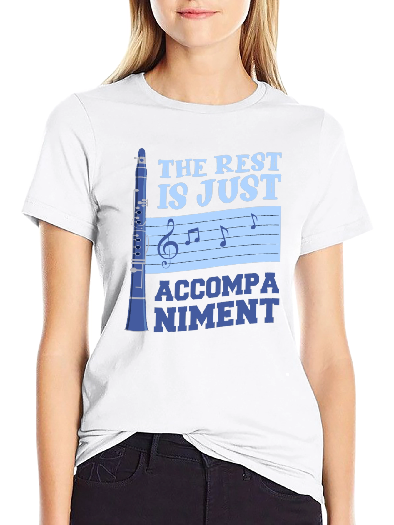 Music Lover T-Shirt: Clarinet Accompaniment Design