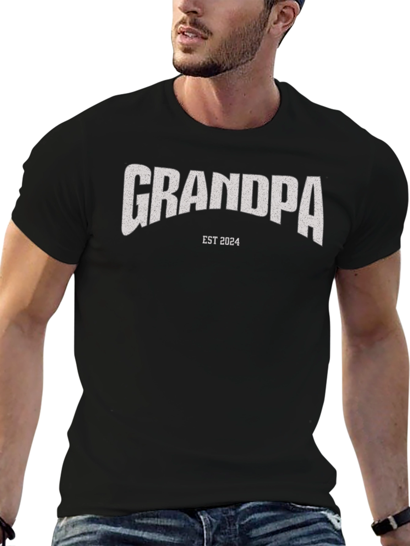Grandpa Est. 2024 T-Shirt - New Grandfather Gift
