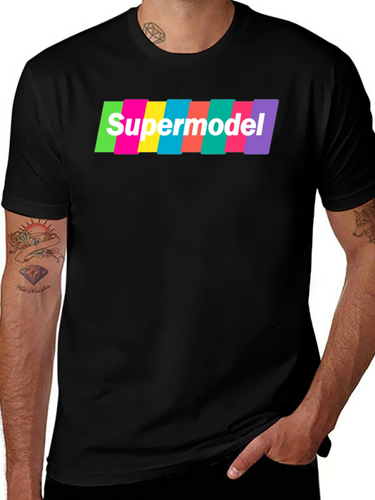 Supermodel Graphic T-Shirt - Retro Fashion Tee