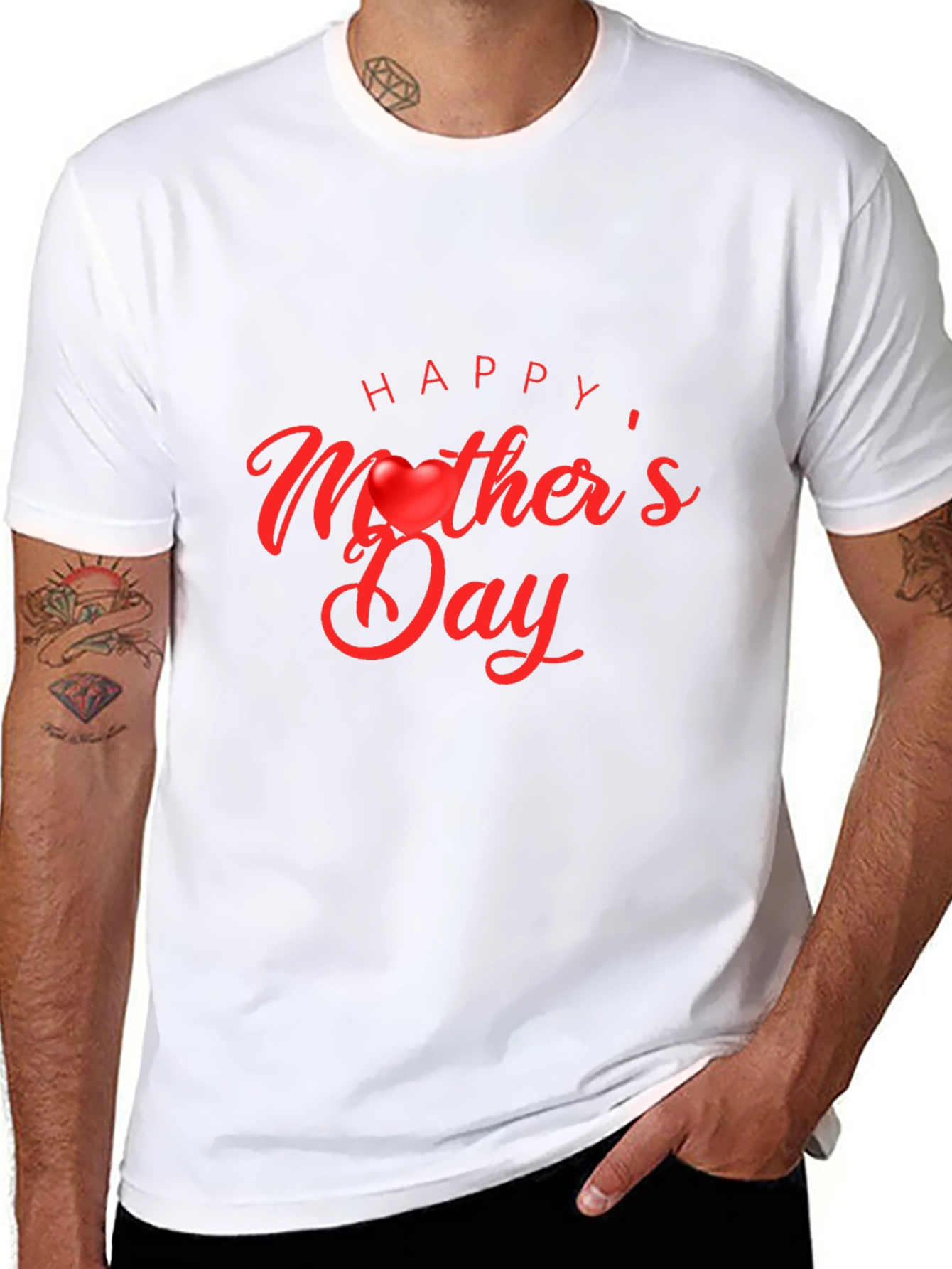 Happy Mothers Day T-Shirt - Black Cotton Blend
