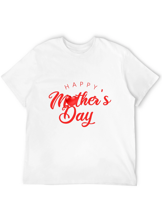 Happy Mothers Day T-Shirt - Black Cotton Blend