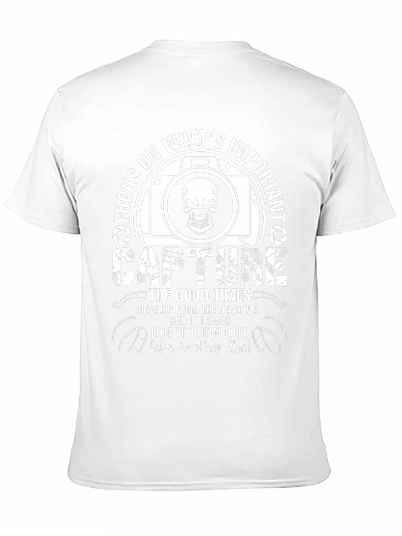 Focus On Whats Important Camera Skull T-Shirt