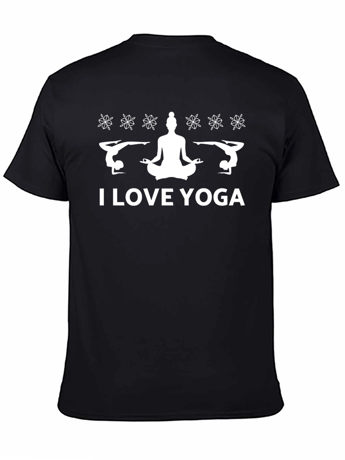 Yoga Lover Tee - Black Cotton Blend