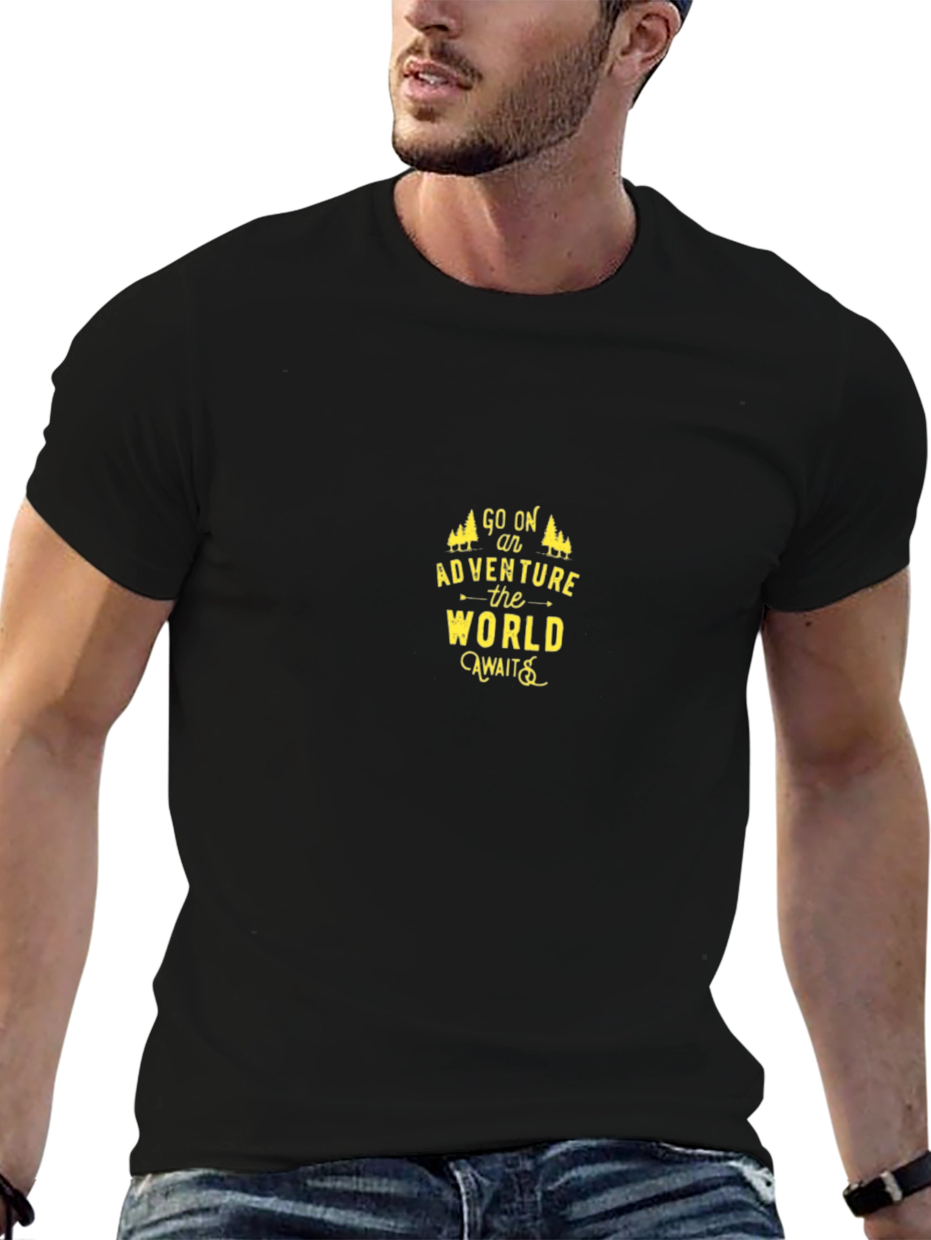 Adventure Awaits Graphic Tee - Black