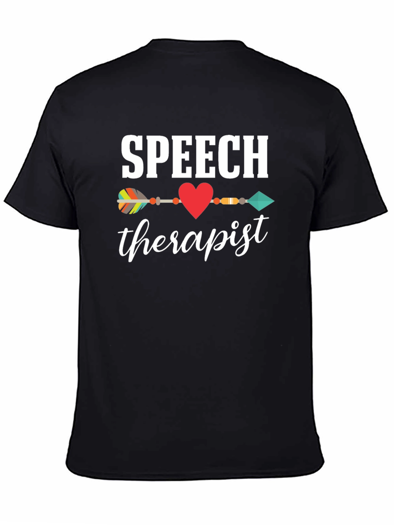 Speech Therapist T-Shirt Arrow Heart Design