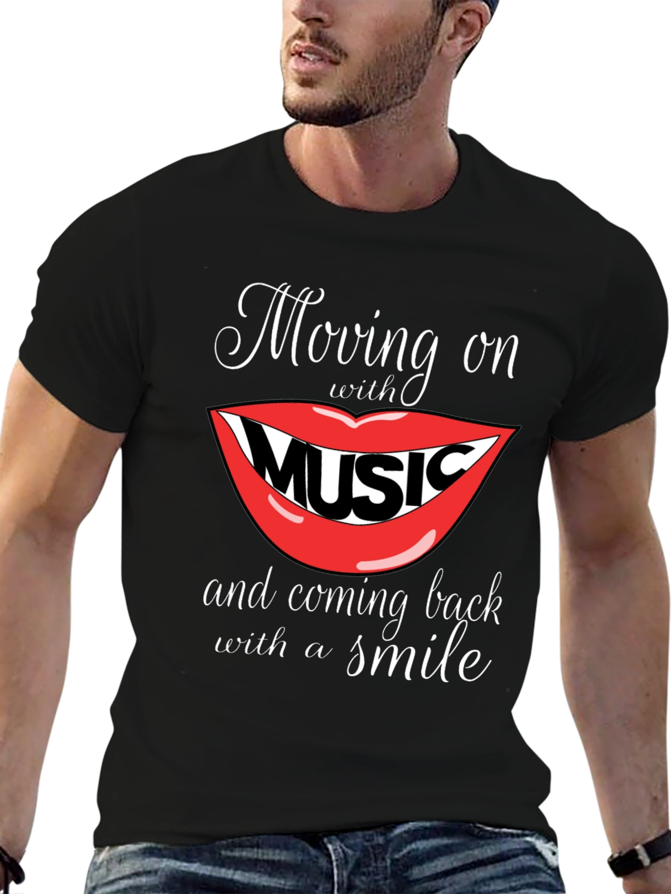 Moving On With Music Graphic Tee