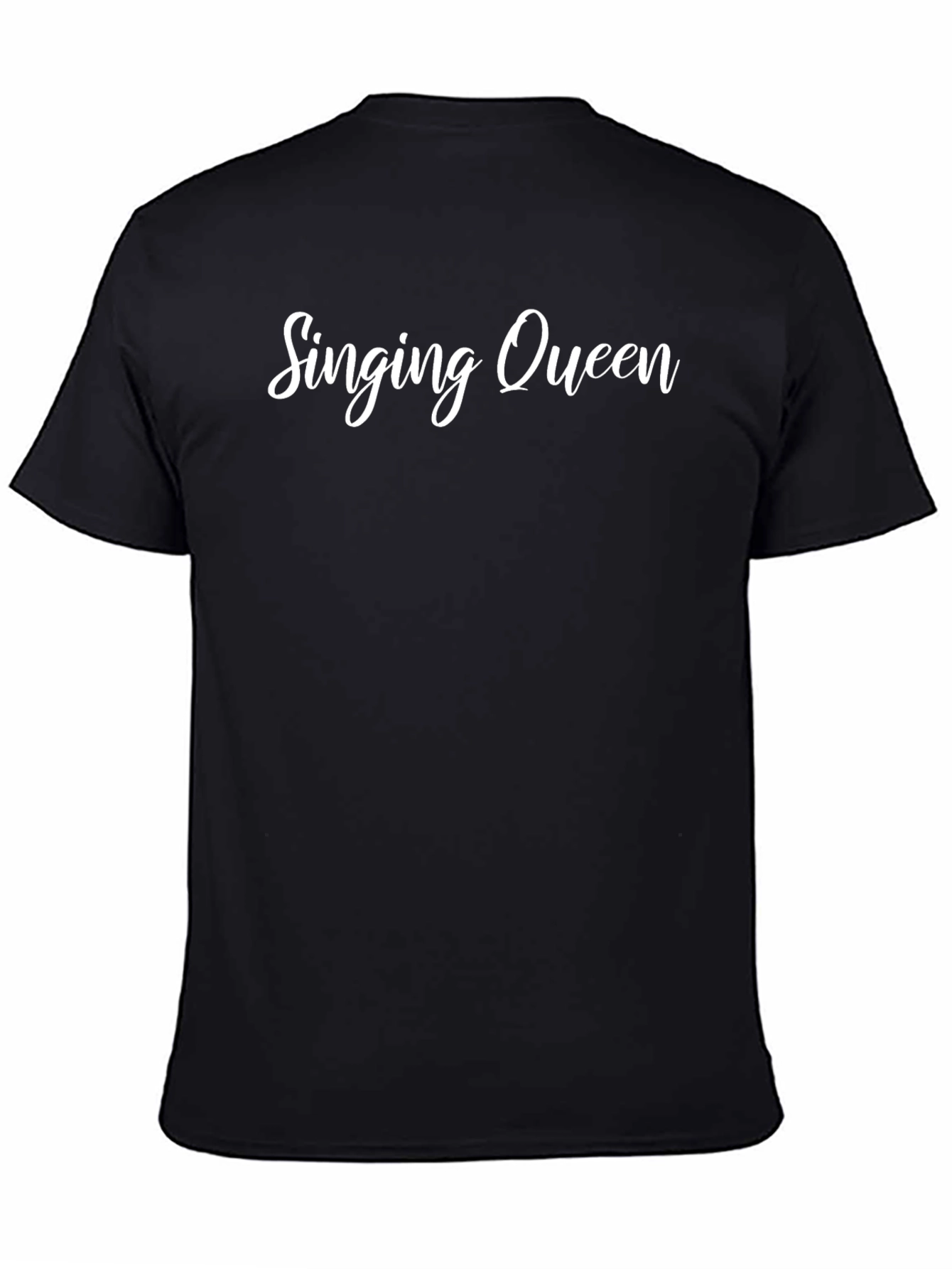 Singing Queen Graphic Tee - Black Cotton T-Shirt