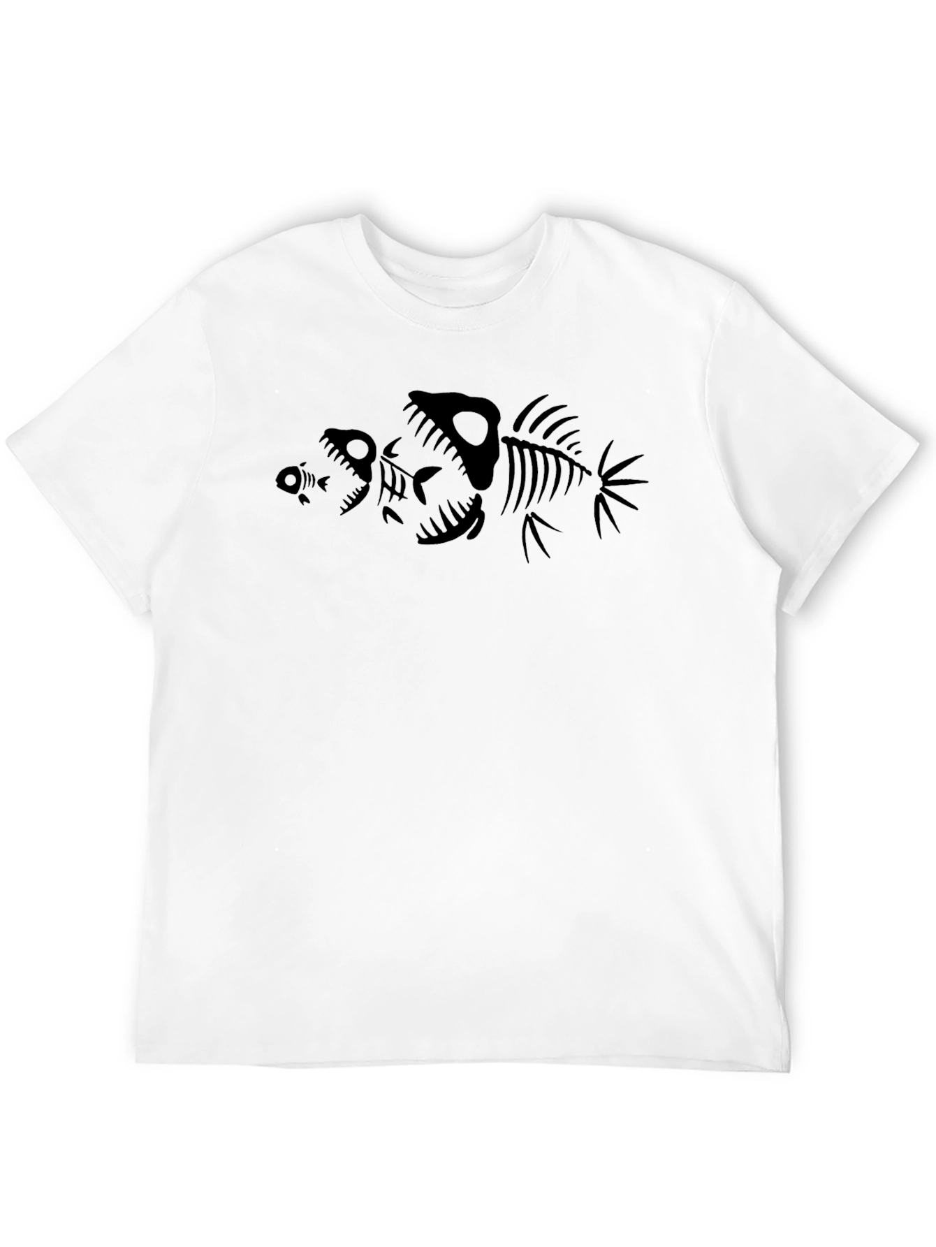 Black Fish Skeleton Graphic Tee