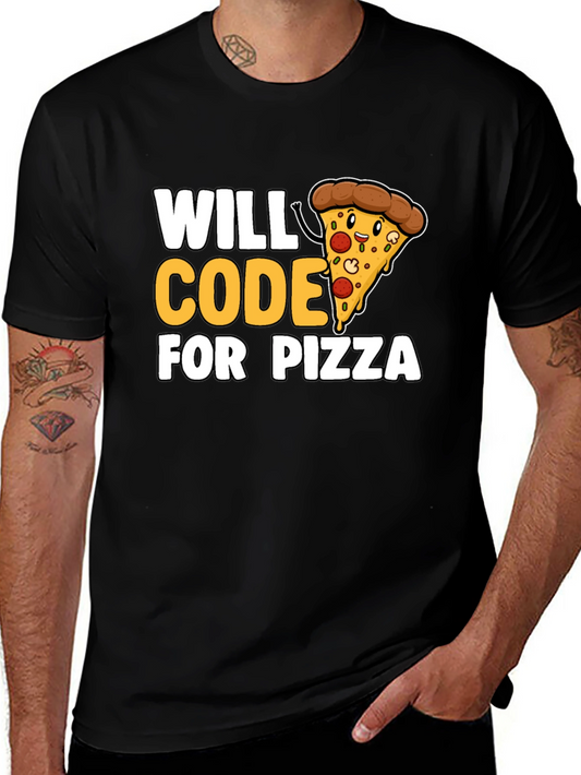 Will Code for Pizza Graphic Tee