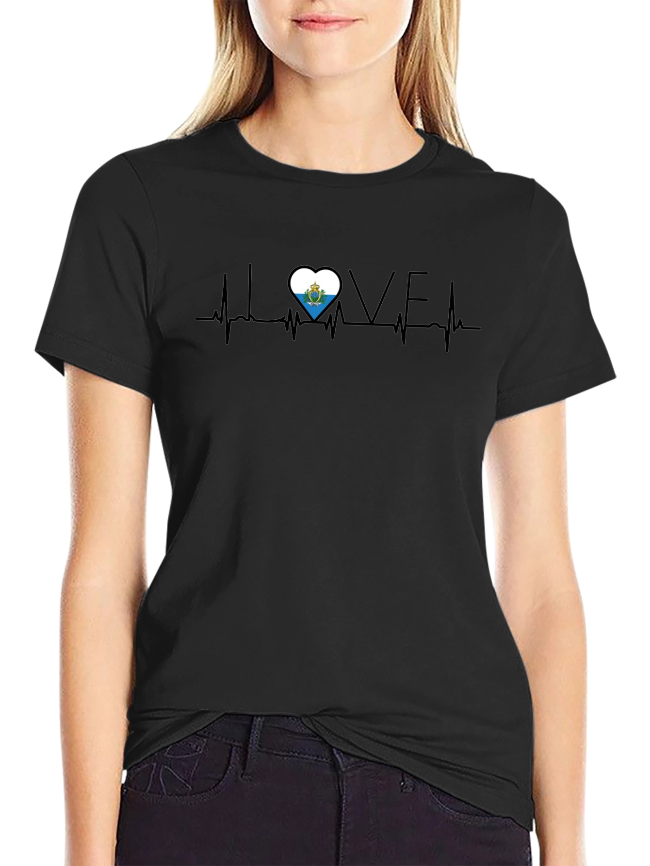 I Love San Marino Heartbeat T-Shirt