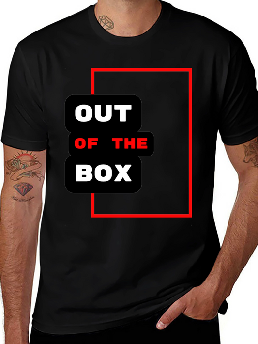 Out of the Box Graphic Tee - Stylish Black Cotton T-Shirt