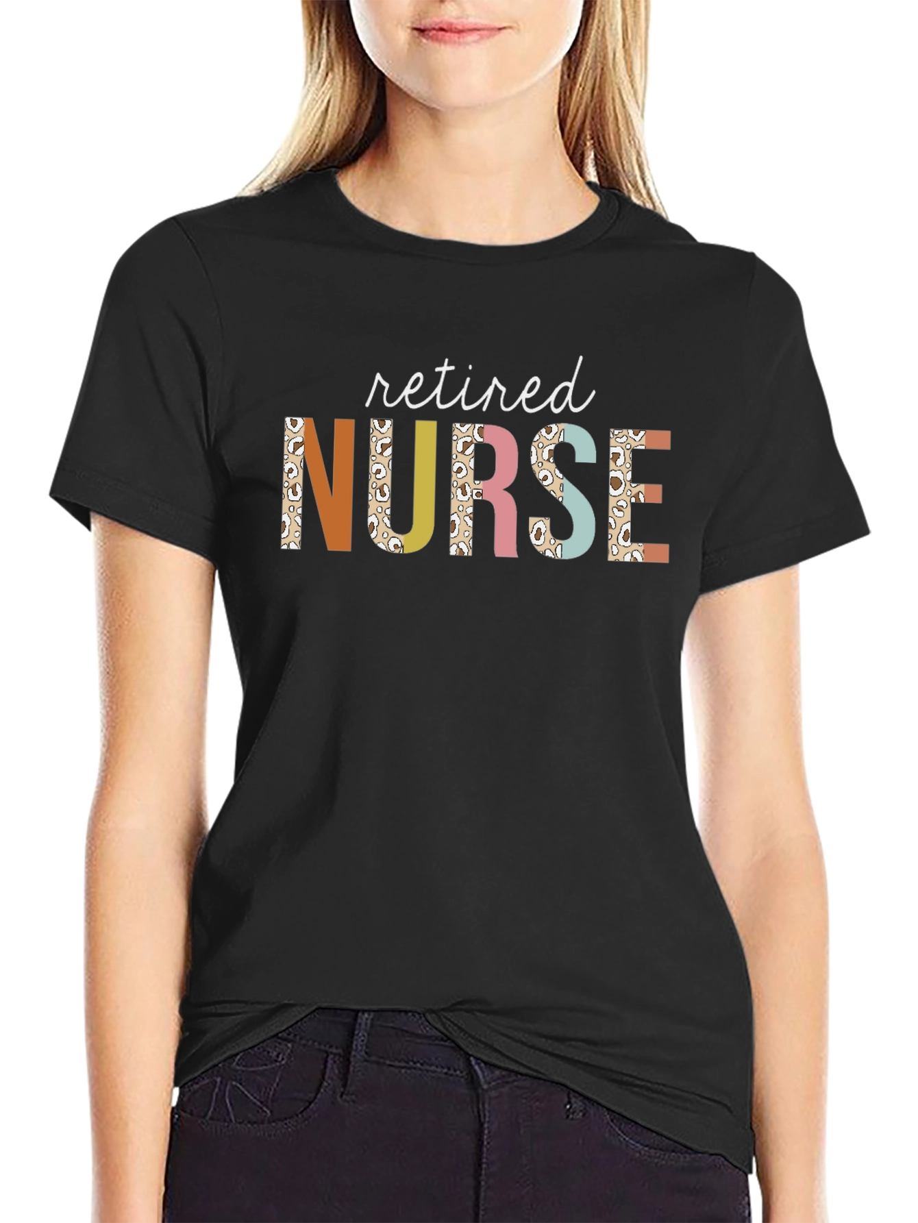 Retired Nurse Graphic T-Shirt - Black