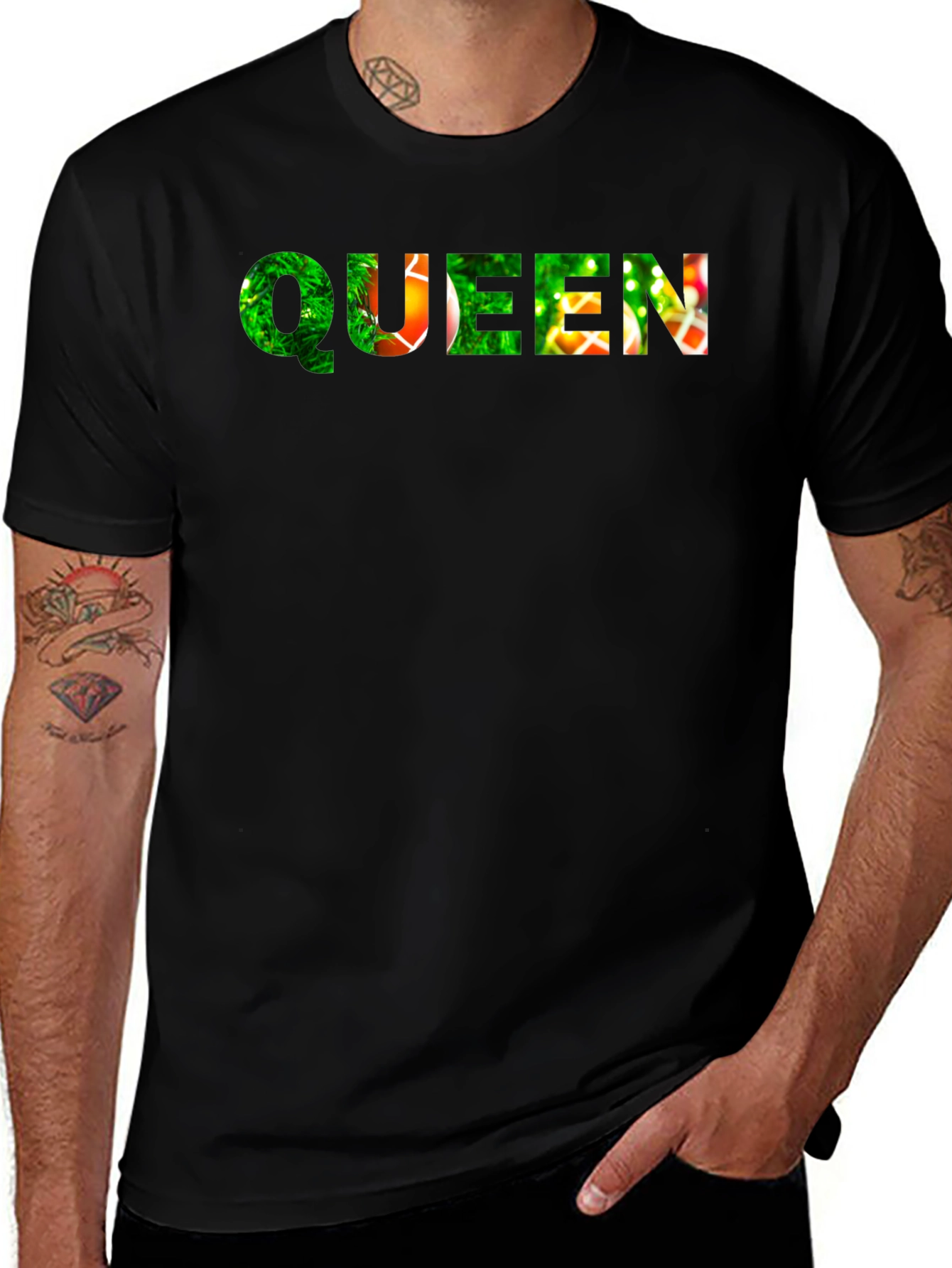 Queen Christmas Tree Fill T-Shirt