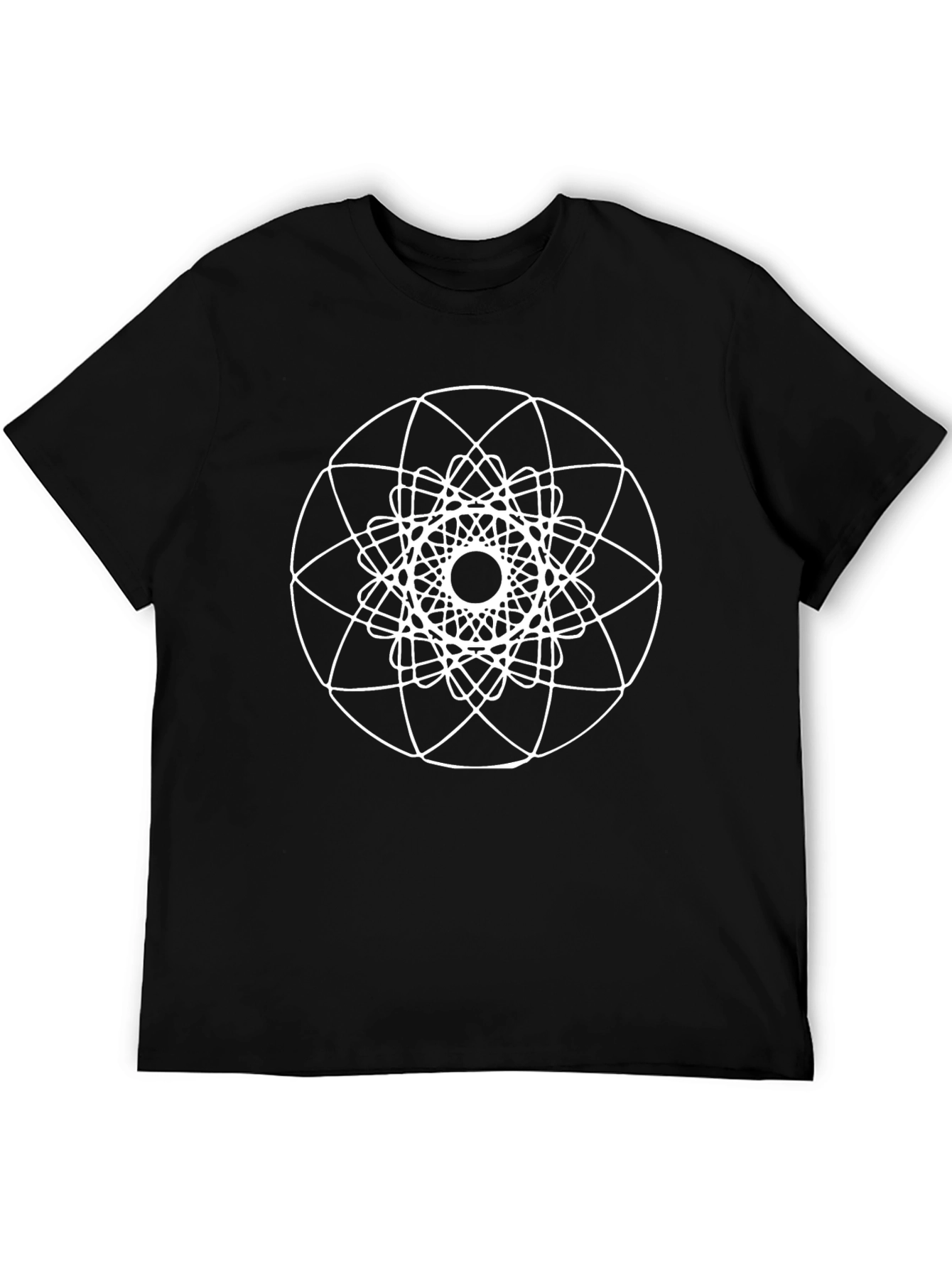 Geometric Mandala T-Shirt - Black