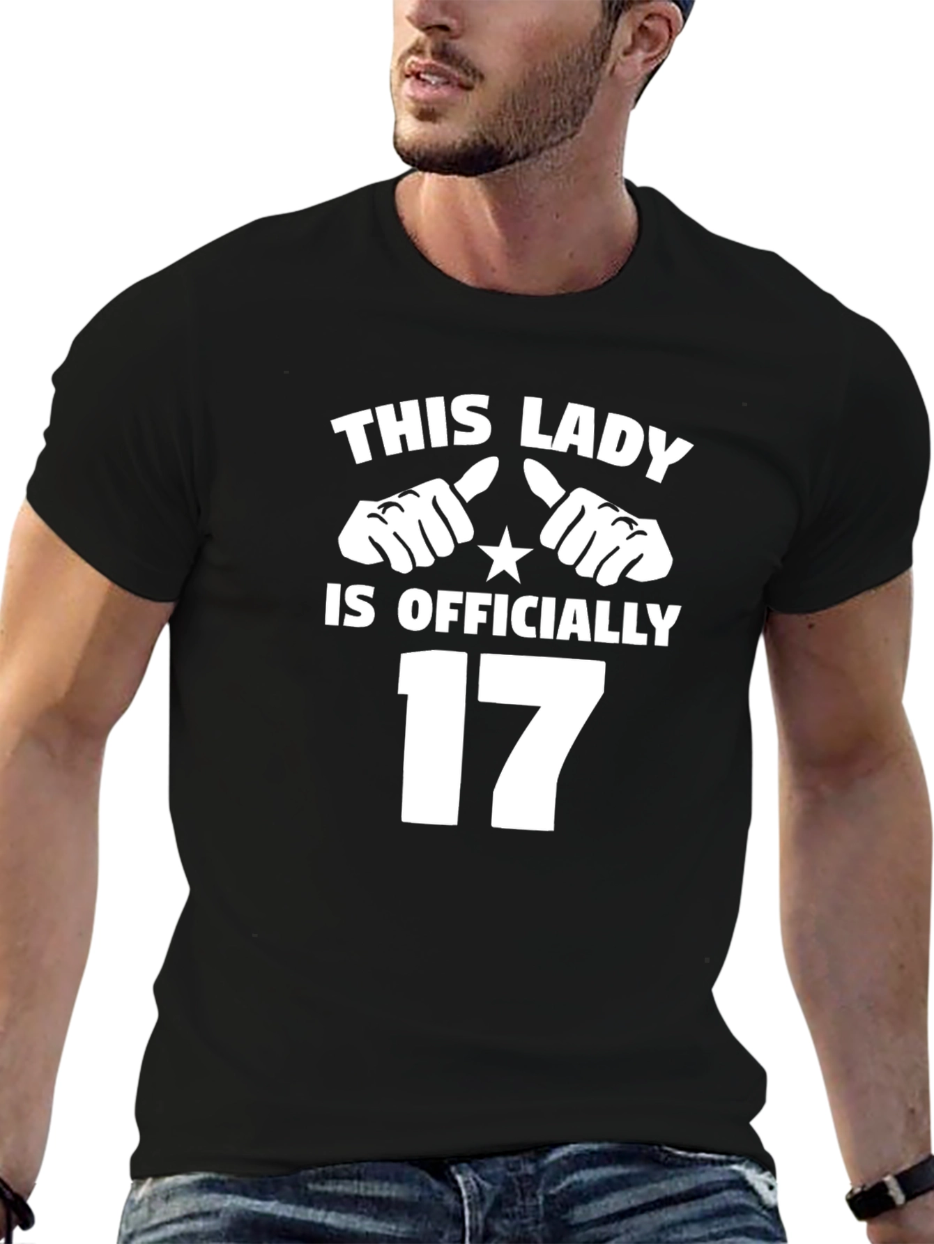 This Lady is Officially 17 Black T-Shirt