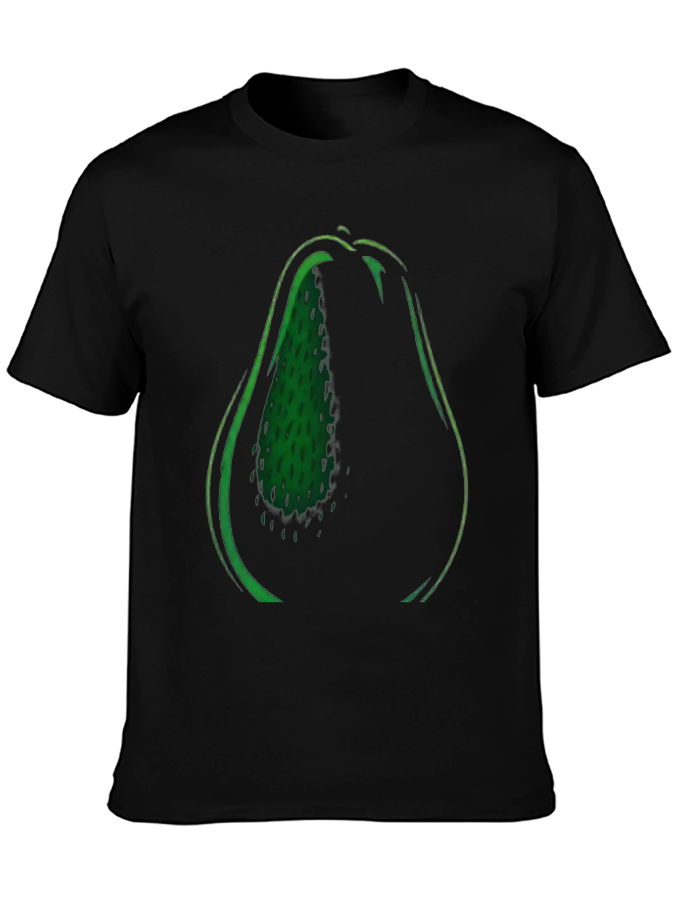 Avocado Graphic Tee - Black Cotton T-Shirt