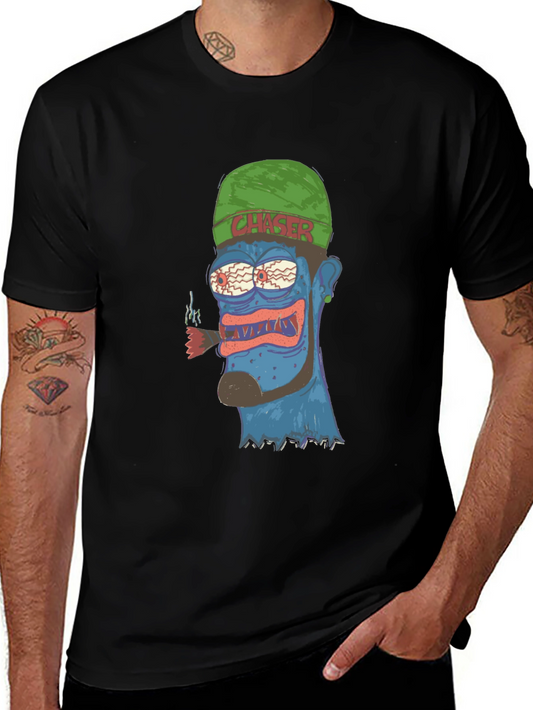 Crazy Cartoon Character Graphic T-Shirt