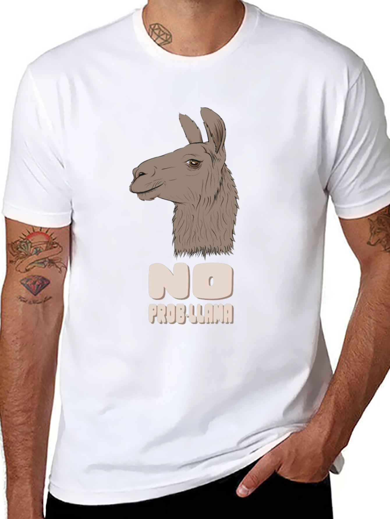 No Prob-Llama T-Shirt - Funny Animal Graphic Tee
