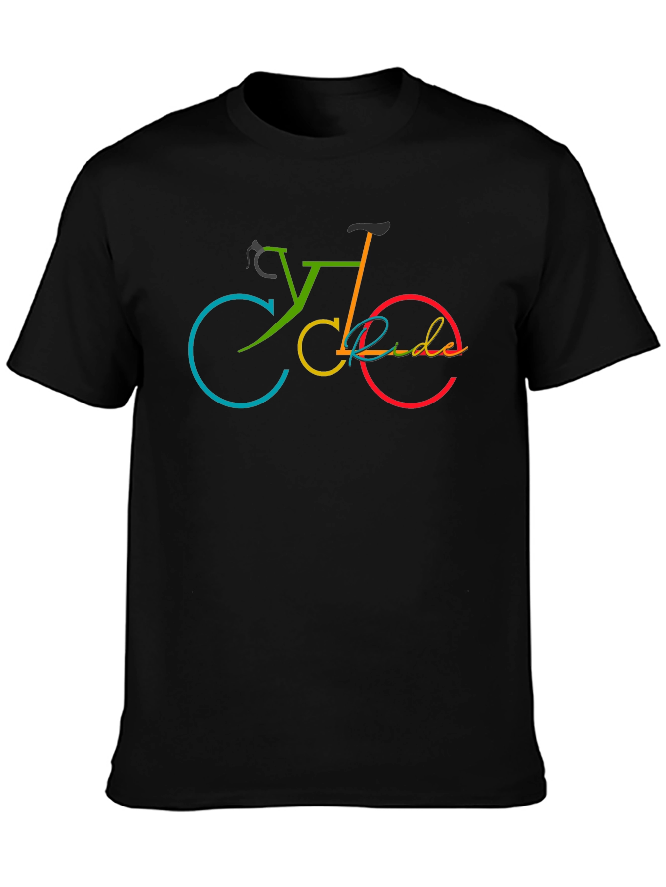 Cycle Ride Graphic T-Shirt - Black Cotton Tee
