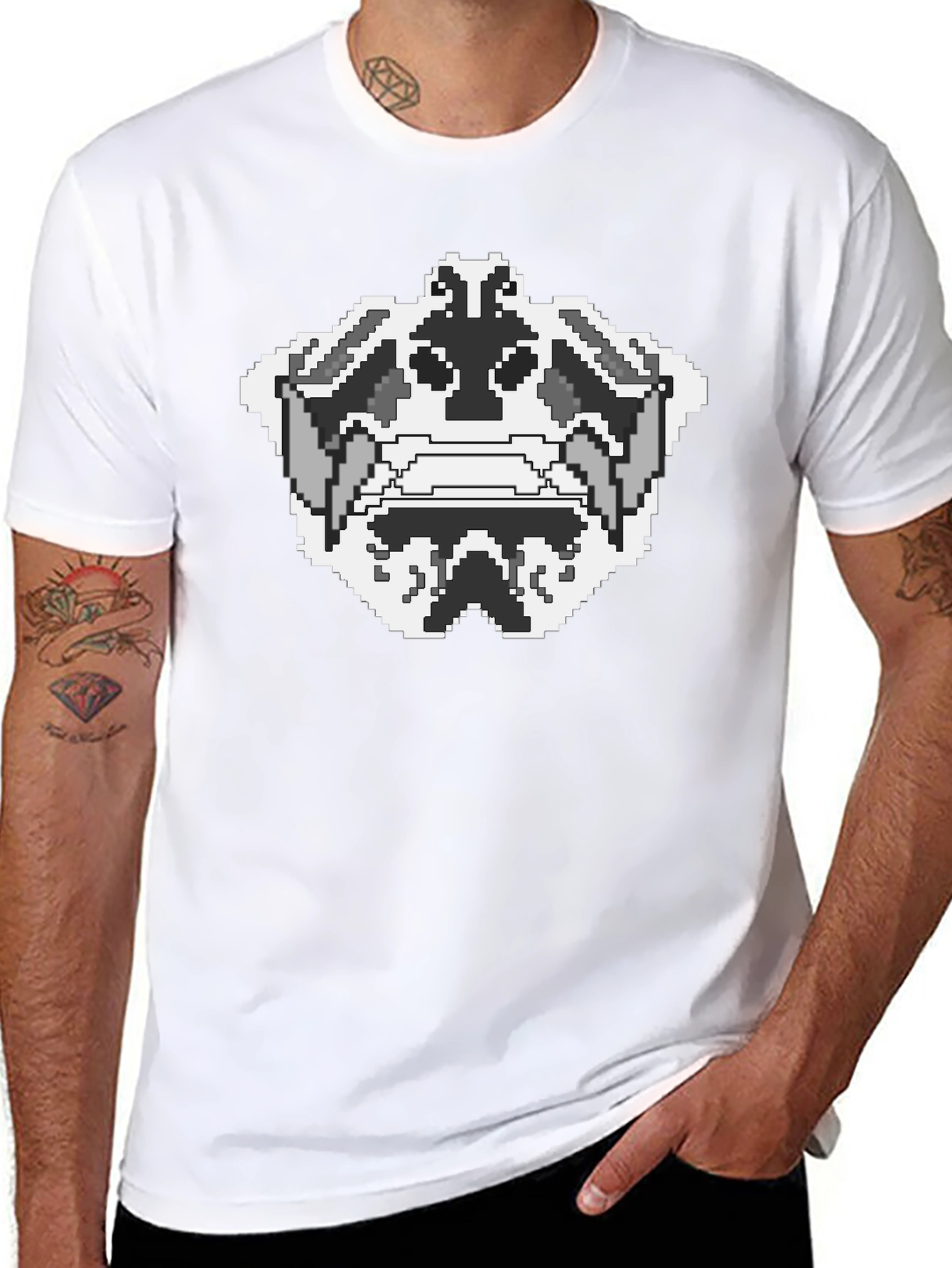 Pixel Art Rorschach T-Shirt - Cool Graphic Tee