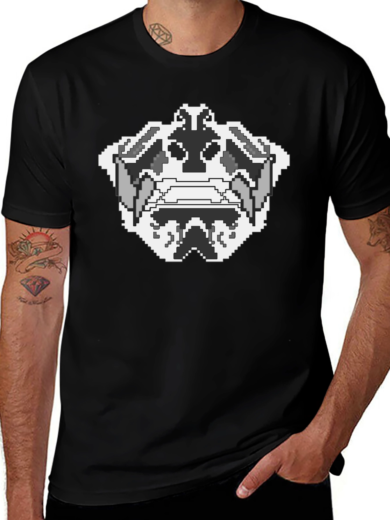 Pixel Art Rorschach T-Shirt - Cool Graphic Tee