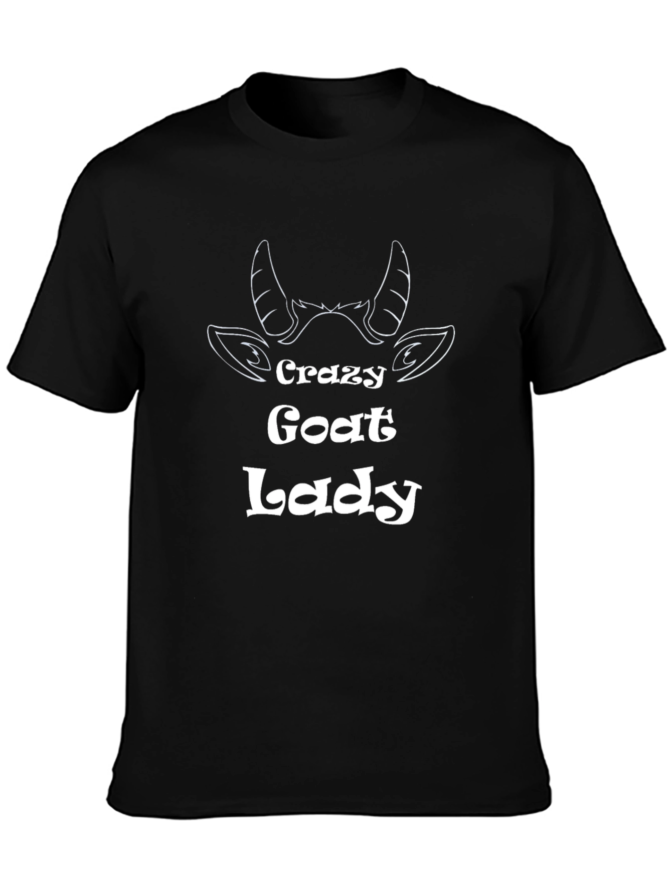 Crazy Goat Lady T-Shirt - Black Cotton Tee