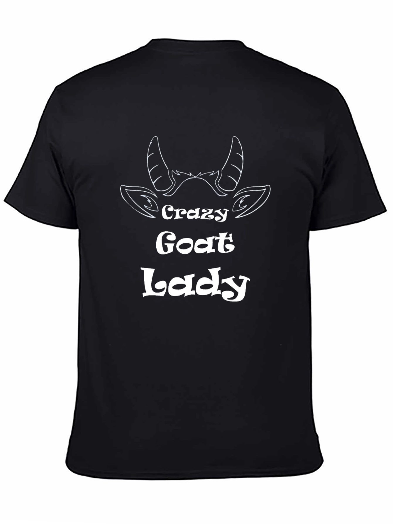 Crazy Goat Lady T-Shirt - Black Cotton Tee