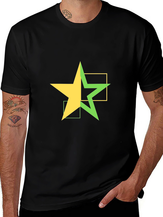 Modern Star Graphic Tee - Black