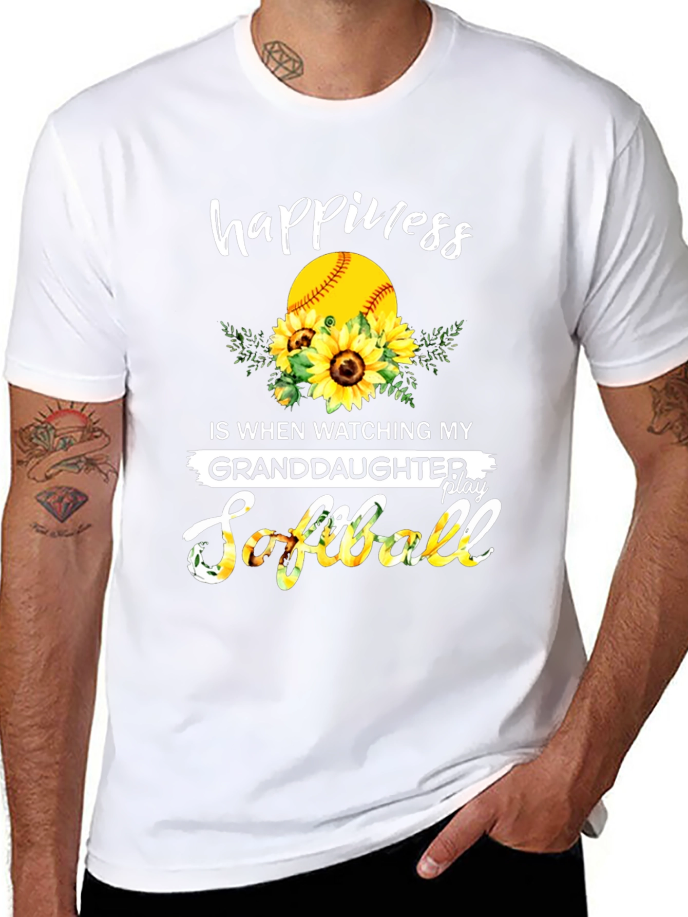 Granddaughter Softball T-Shirt - Happiness Tee