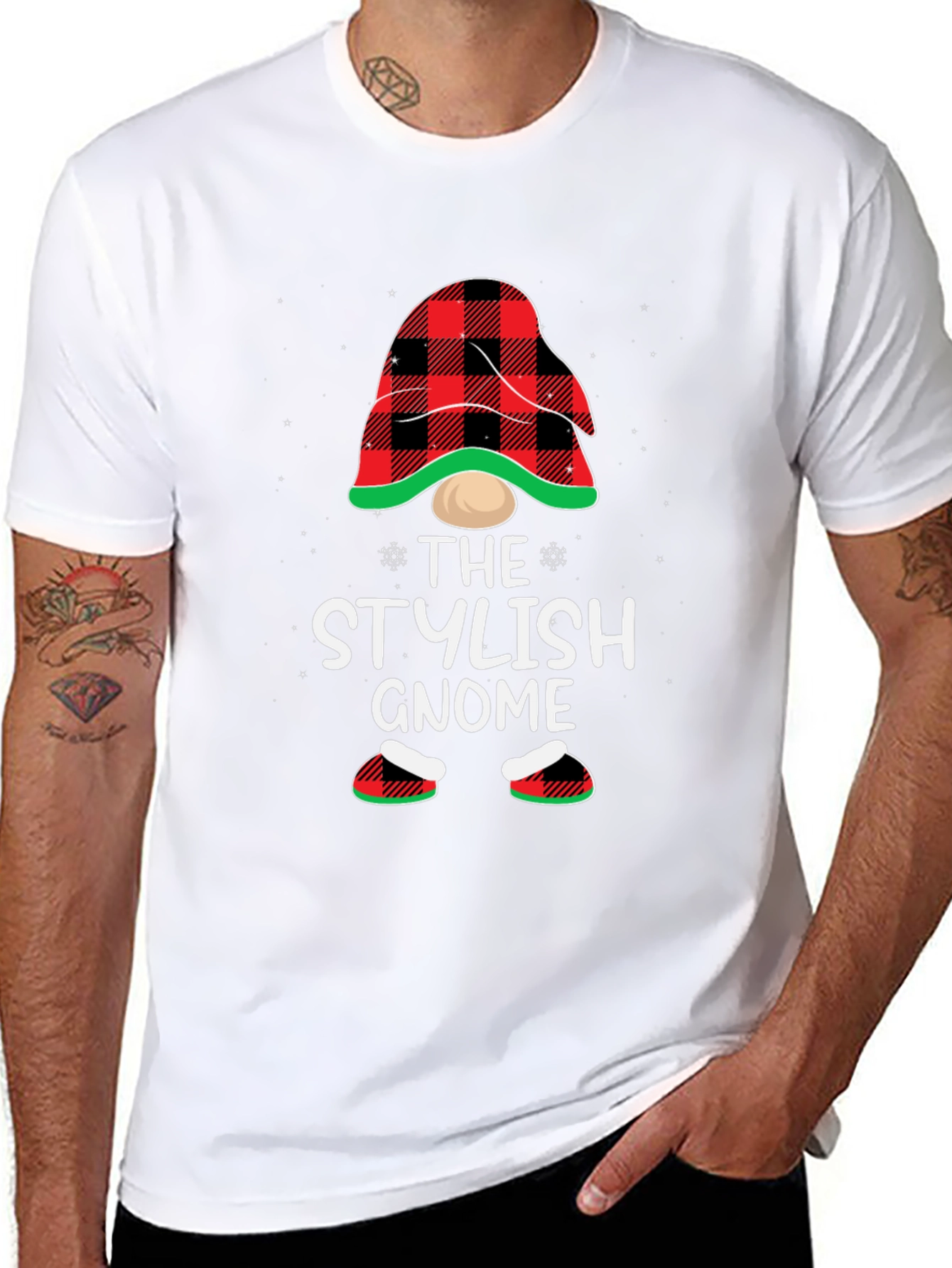 Stylish Gnome Graphic Tee - Festive & Fun!