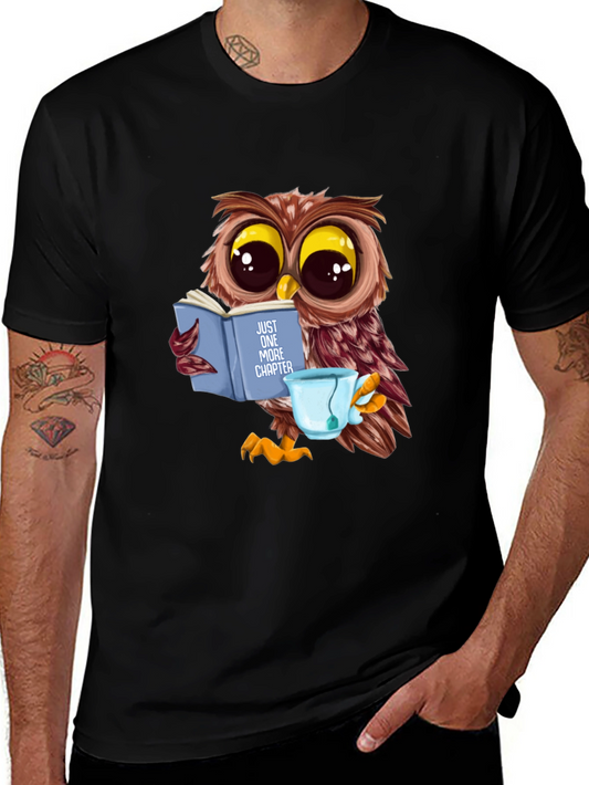 Reading Owl T-Shirt - Just One More Chapter Tee