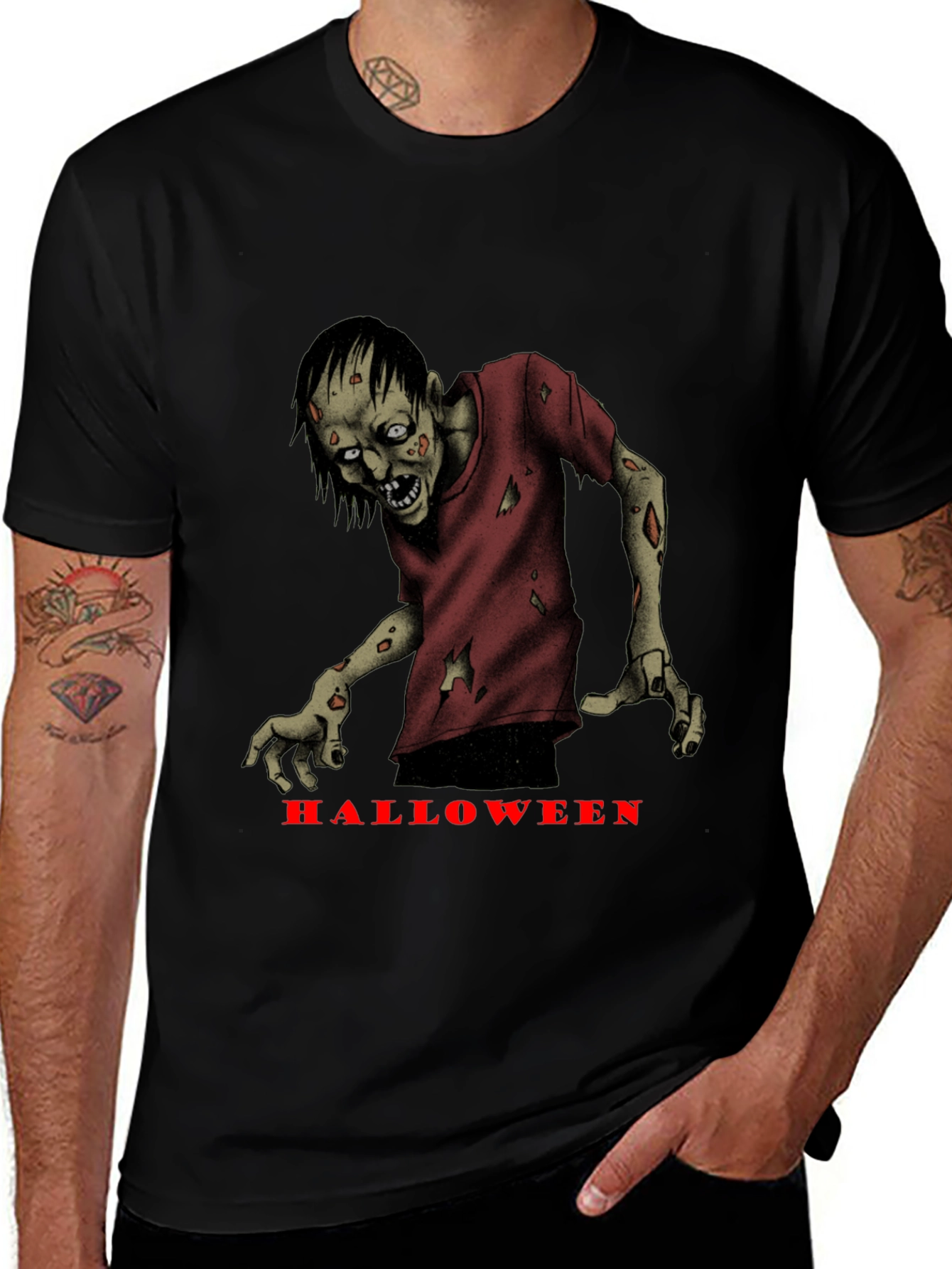 Halloween Zombie Graphic T-Shirt