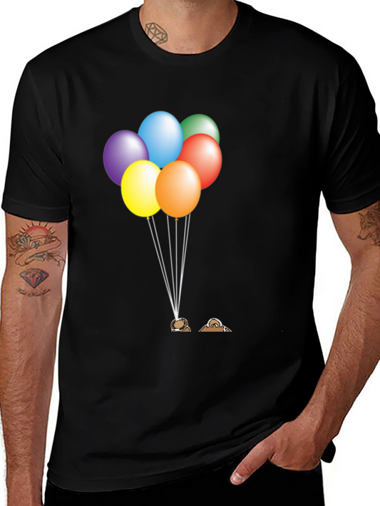 Colorful Balloons & Burrowing Animal Graphic Tee